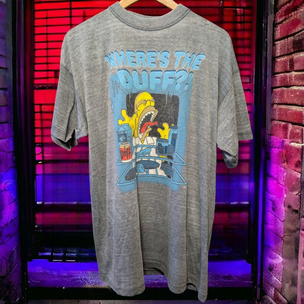 The Simpsons Homer Where's The Duff? Vintage Y2K T-Shirt, X-Large